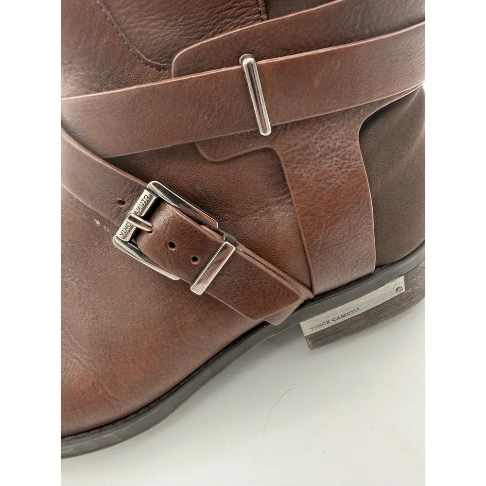 Vince Camuto Paton Brown Leather Over The Knee Riding Boots Womens 6M/36